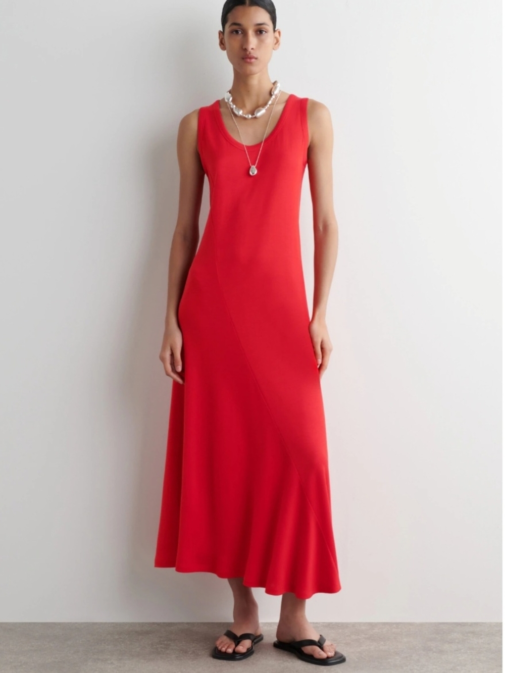 COS Red Sleeveless Maxi Dress
